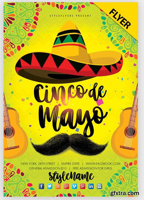 Cinco De Mayo V15 2019 PSD Flyer Template