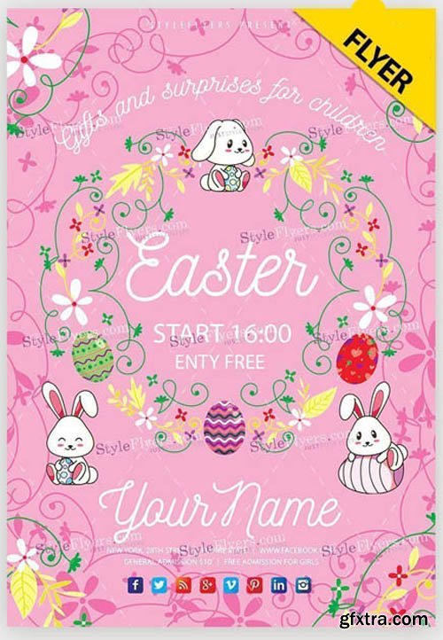 Easter Poster V20 2019 PSD Flyer Template