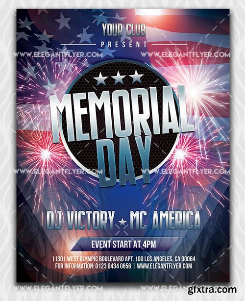 Memorial Day V11 2019 Flyer Template in PSD