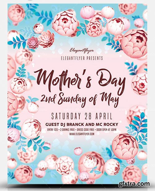 Mothers Day V1 2019 2nd Sunday of May PSD Flyer Template