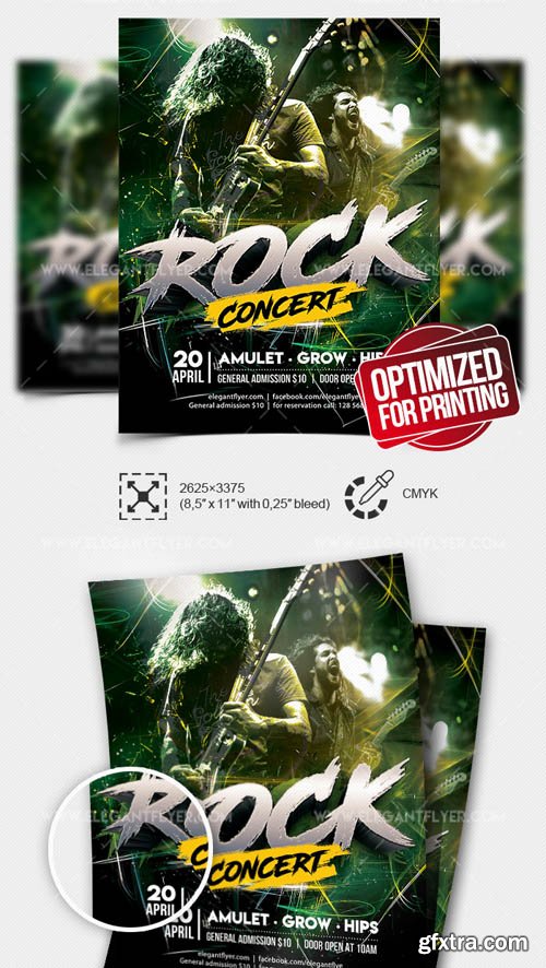 Rock Concert V7 2019 Flyer PSD Template