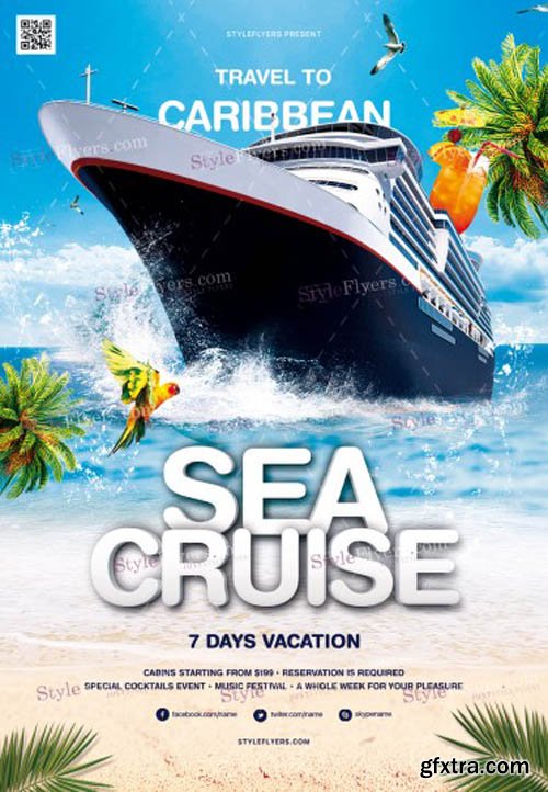 Sea Cruise V6 2019 PSD Flyer Template