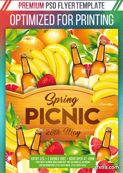 Spring Picnic V1 2019 Flyer Template in PSD