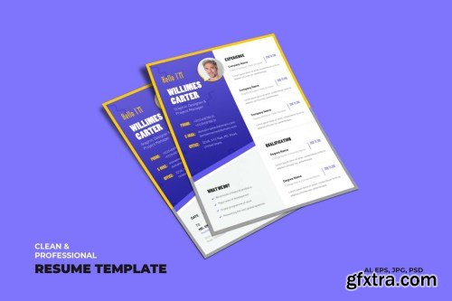 Creative Resume, vCard, CV & Portfolio Template