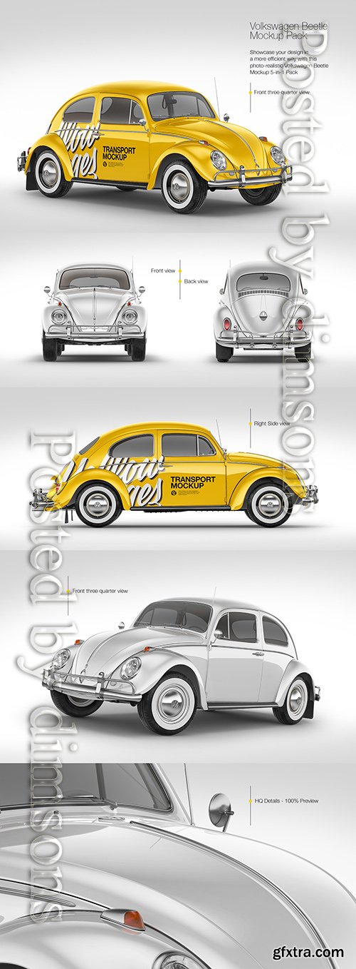 Volkswagen Beetle Mockup Pack