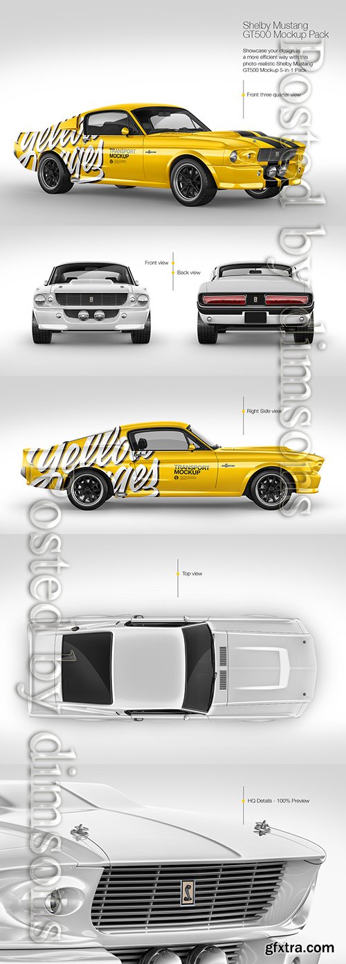 1967 Shelby Mustang GT500 Mockup Pack