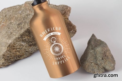 Aluminium Sport Bottle Mock Up