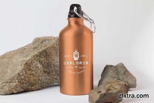 Aluminium Sport Bottle Mock Up