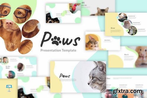 Paws - Animal, Pet Powerpoint Google Slides and Keynote Templates