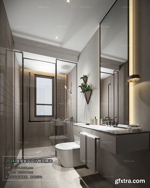 Modern style Bathroom Interior Scene