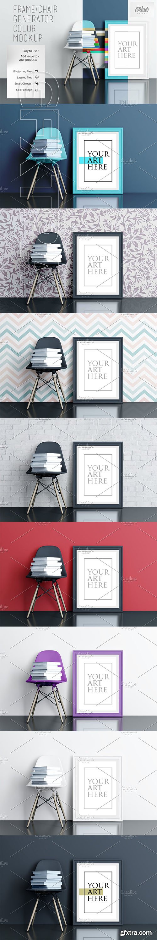 CreativeMarket - Frame chair Generator Color - Mockup 3717232