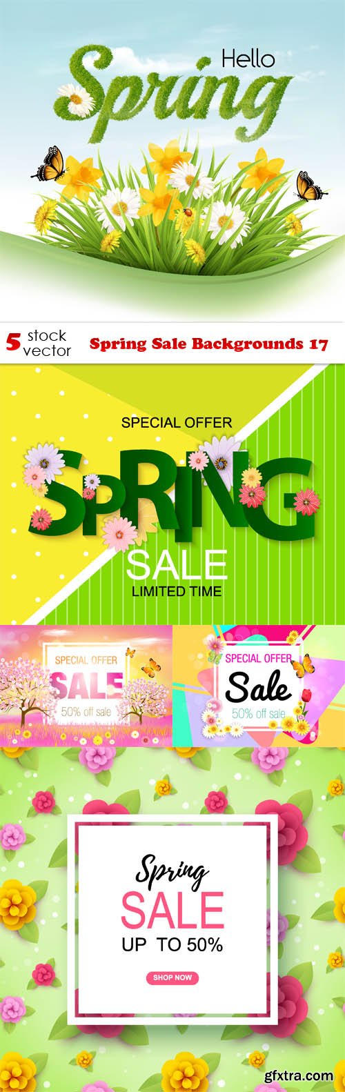 Vectors - Spring Sale Backgrounds 17
