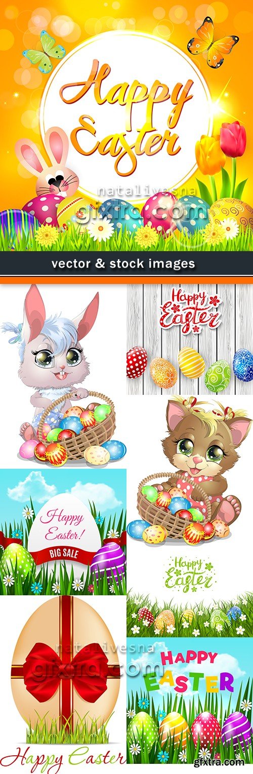 Happy Easter decorative illustration design elements 19