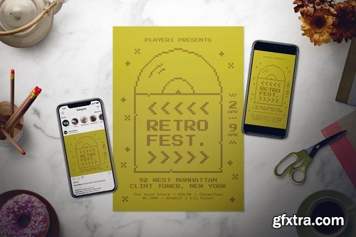 Retro Festival Flyer Set