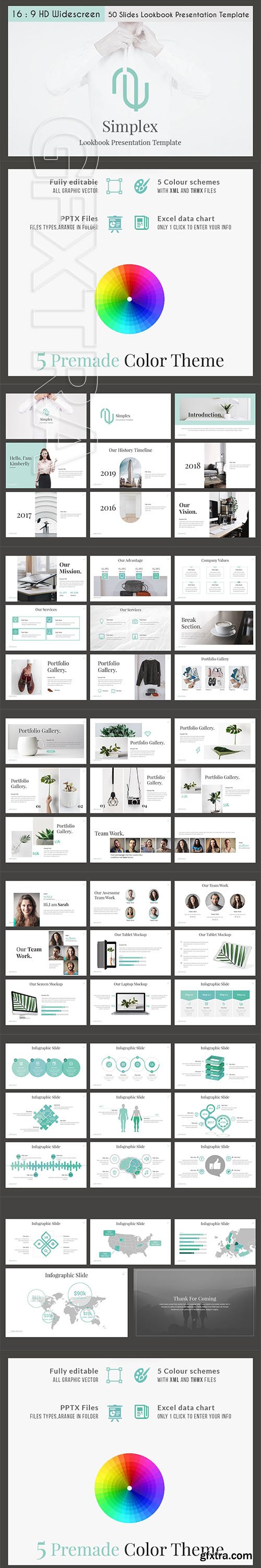 CreativeMarket - Simplex - Lookbook PPTX Template 3709191