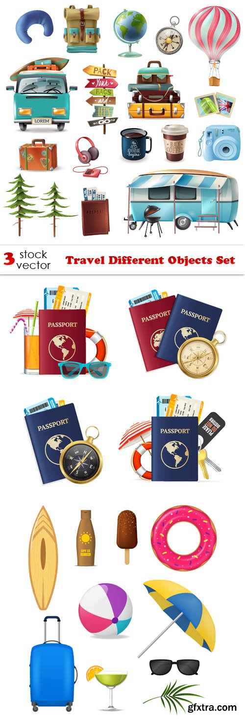 Vectors - Travel Different Objects Set