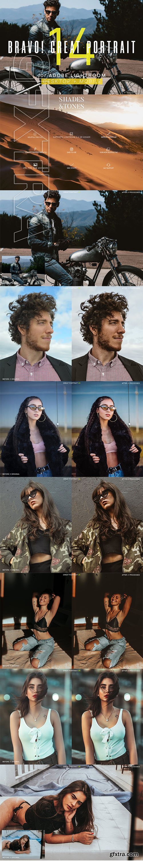 CreativeMarket - 14 Bravo Great Portrait Presets 3715595