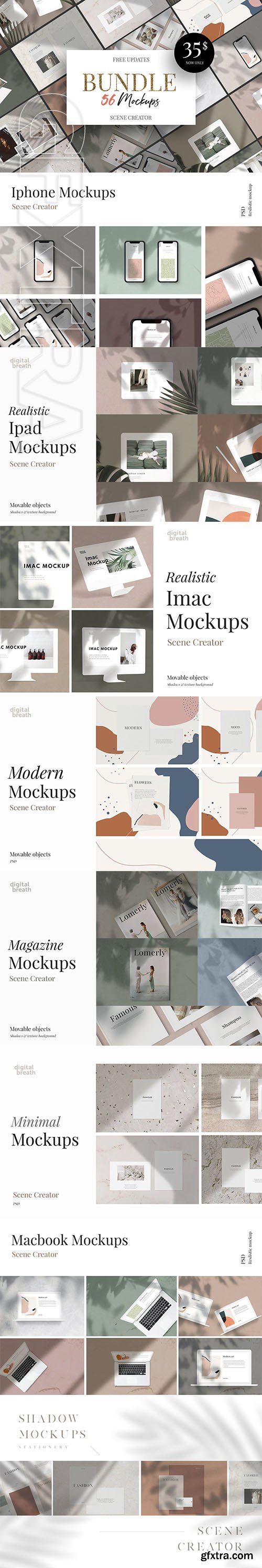 CreativeMarket - Mockup BUNDLE 12in1 + Free Update 3660031