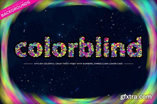 Colorblind OTF Colorful Font