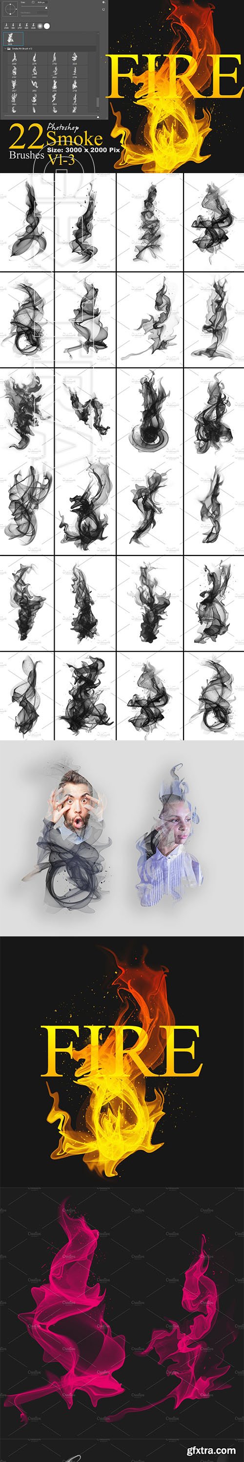 CreativeMarket - Smoke Photoshop Brushes 3678200