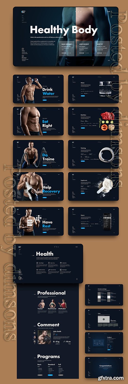 Fitness Website Layout 249569337