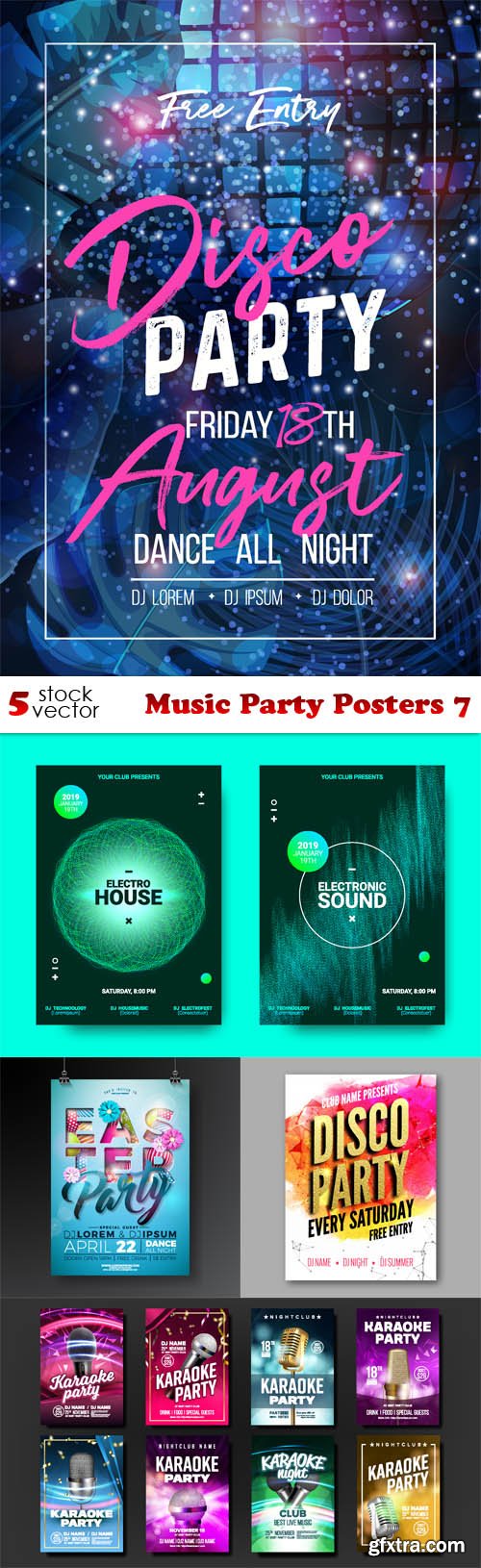 Vectors - Music Party Posters 7