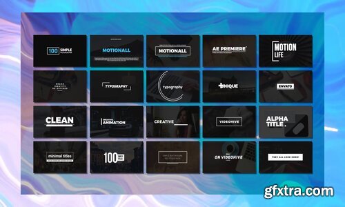 Videohive - 100 Simple Titles - 22740875