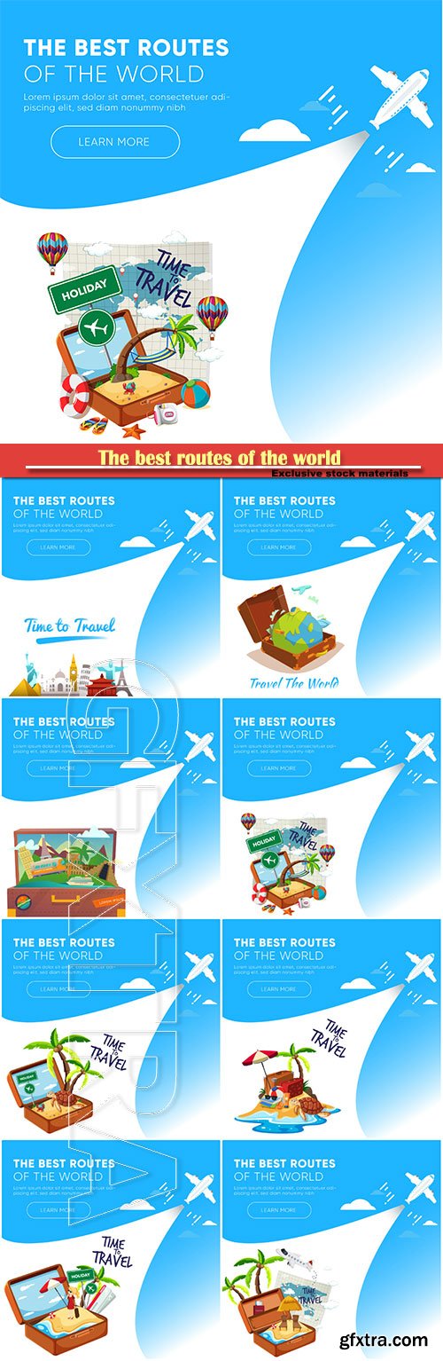 The best routes of the world, vacation and travel concept