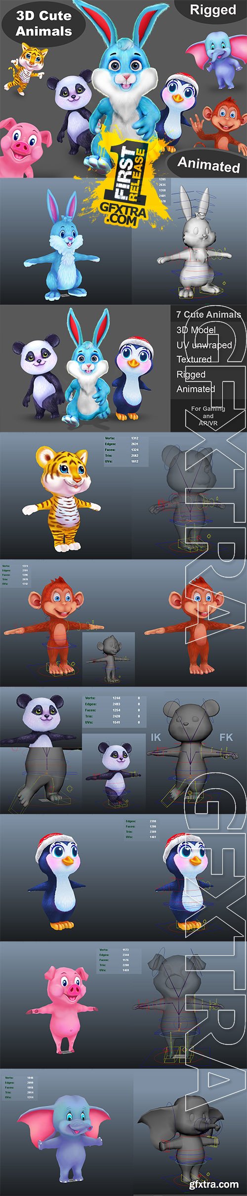 Cgtrader - Animal pack v7 Low-poly 3D model