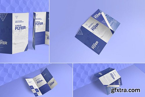 3 Fold Brochure Mockups