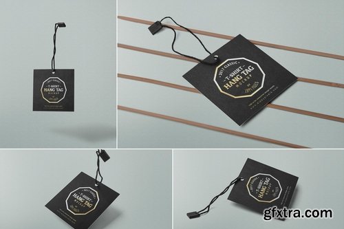 Square Label Tag Mockups