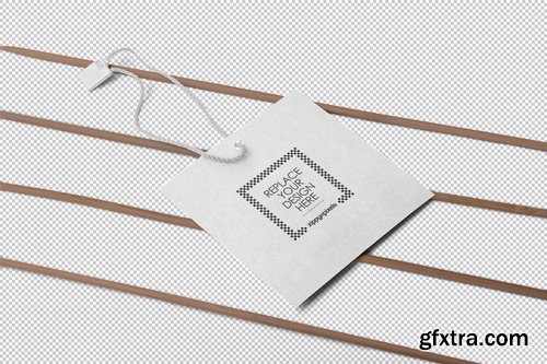 Square Label Tag Mockups