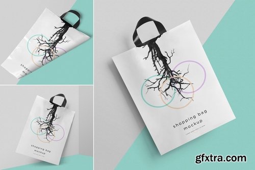 Plastic Polythene Shopping Bag Mockups