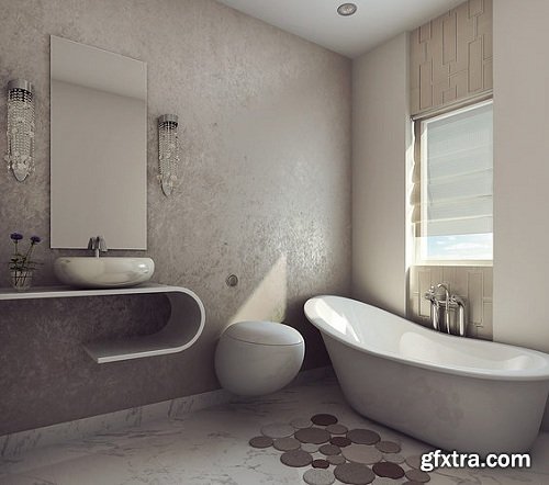 Modern Bathroom Interior Scene 14