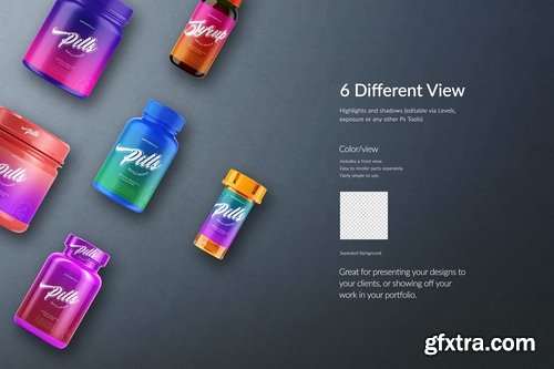 Pills, Syrup Bottle Mockup Bundle