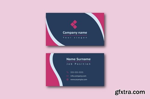 Business card templates front and back vector