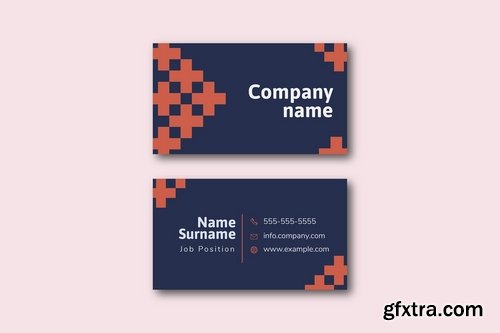 Business card templates front and back vector