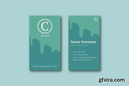 Business card templates front and back vector