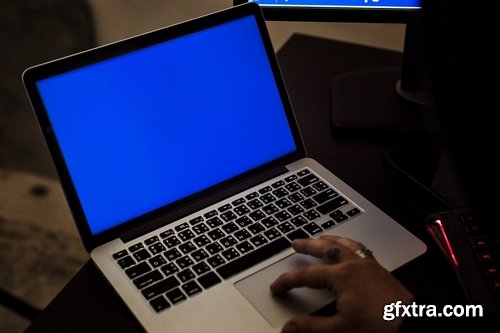 Man Using Laptop Mockup