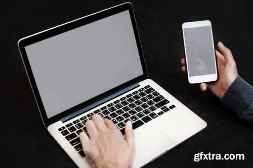 Businessman Using Devices Mockup