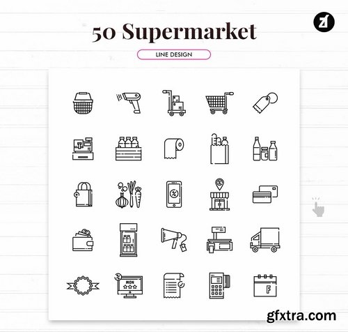 50 Supermarket elements