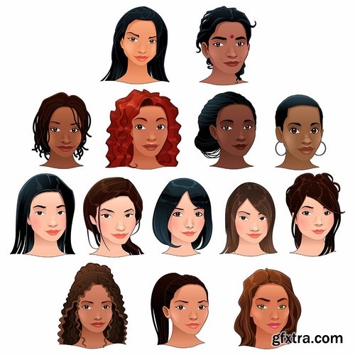 Indian, Black, Asian and Latino Women