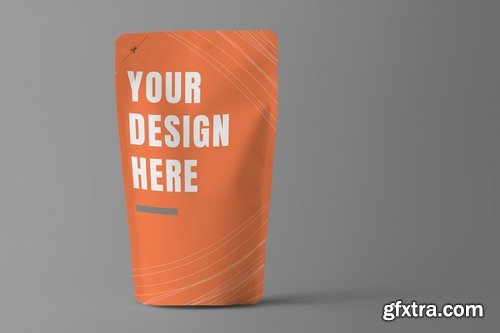 Vibrant orange product packaging mockup