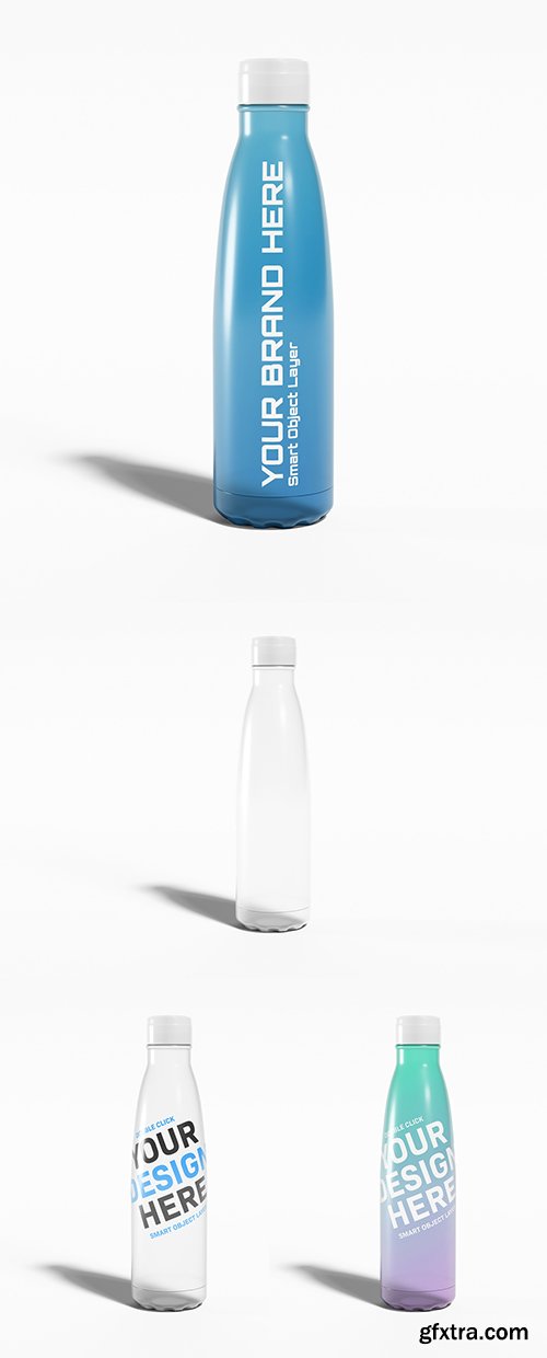 Plastic Sport Drink Bottle On White Mockup 260305057