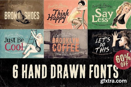 CreativeMarket Vintage Bundle 249 Fonts & 414 Logos 3264710