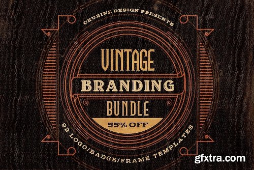 CreativeMarket Vintage Bundle 249 Fonts & 414 Logos 3264710