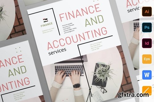 Finance and Accounting Poster Flyer Business Card Brochure Trifold Brochure Bifold