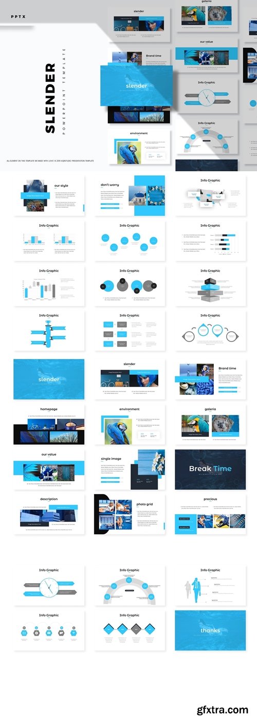 Slender - Powerpoint, Keynote, Google Slides Templates