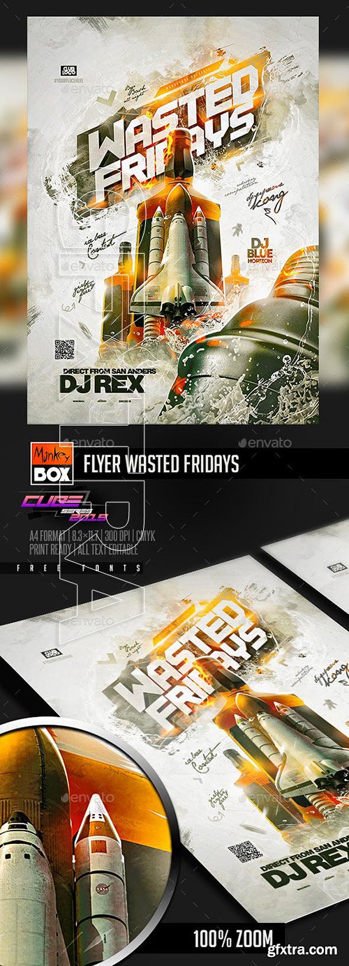 GraphicRiver - Flyer Wasted Fridays 23555299