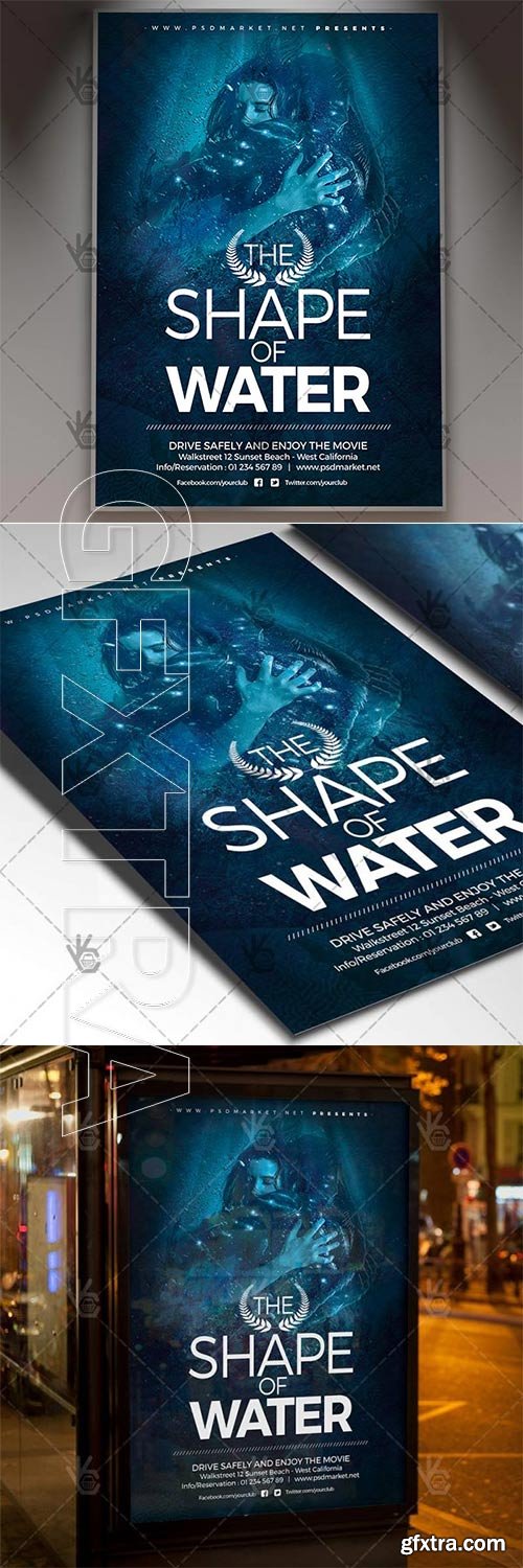 The Shape of Water – Club Flyer PSD Template